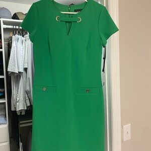 Green Tommy Hilfiger Short Sleeve Dress